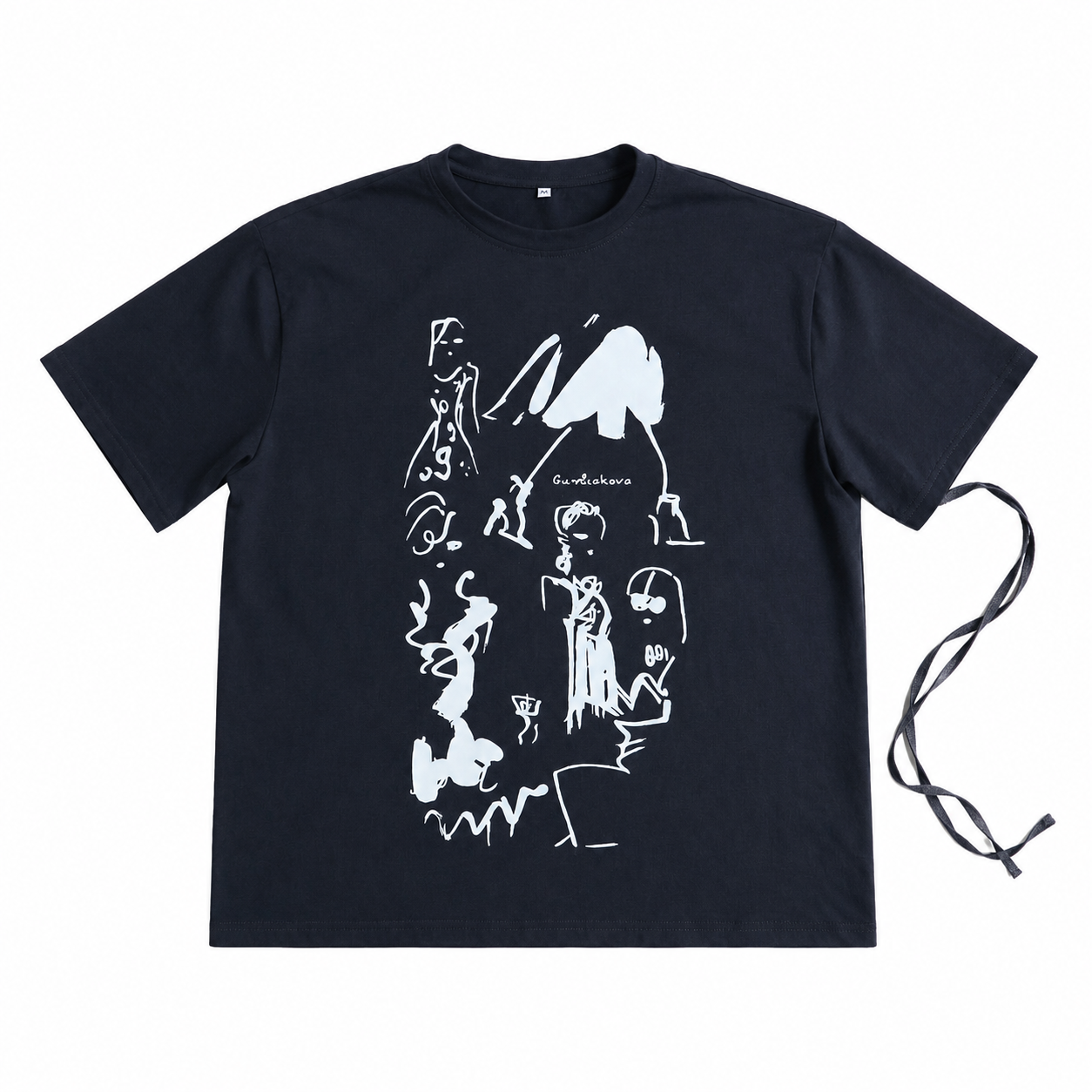 Tie side T shirte White