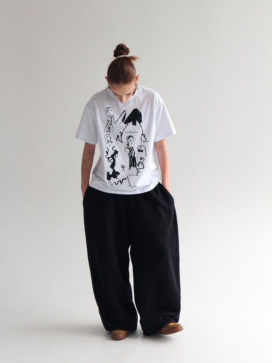 TIE SIDE T-SHIRT | white