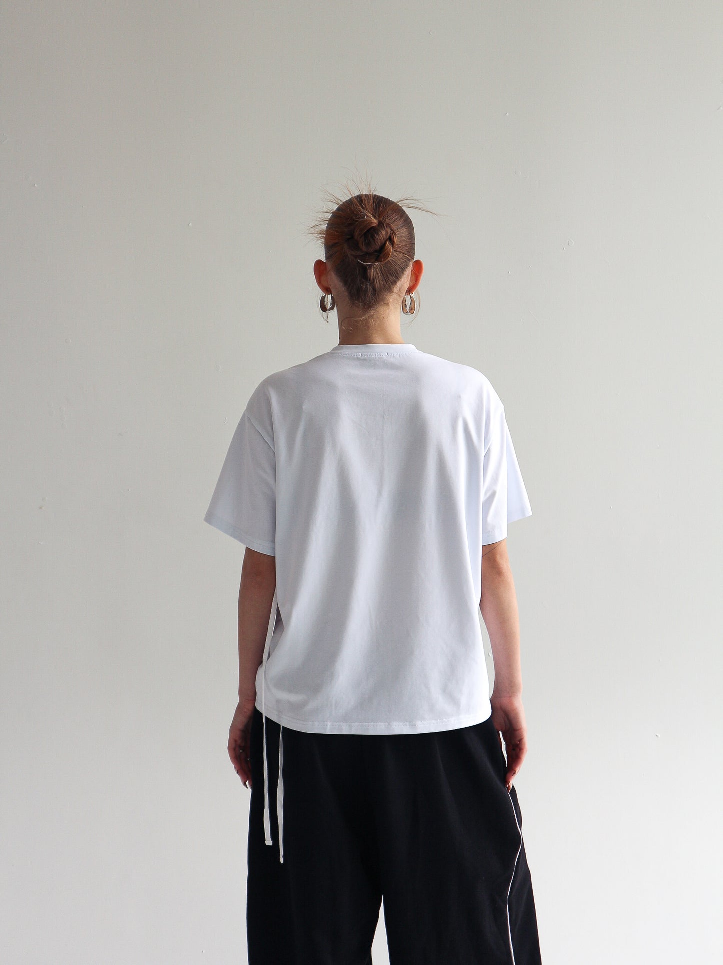 TIE SIDE T-SHIRT | white