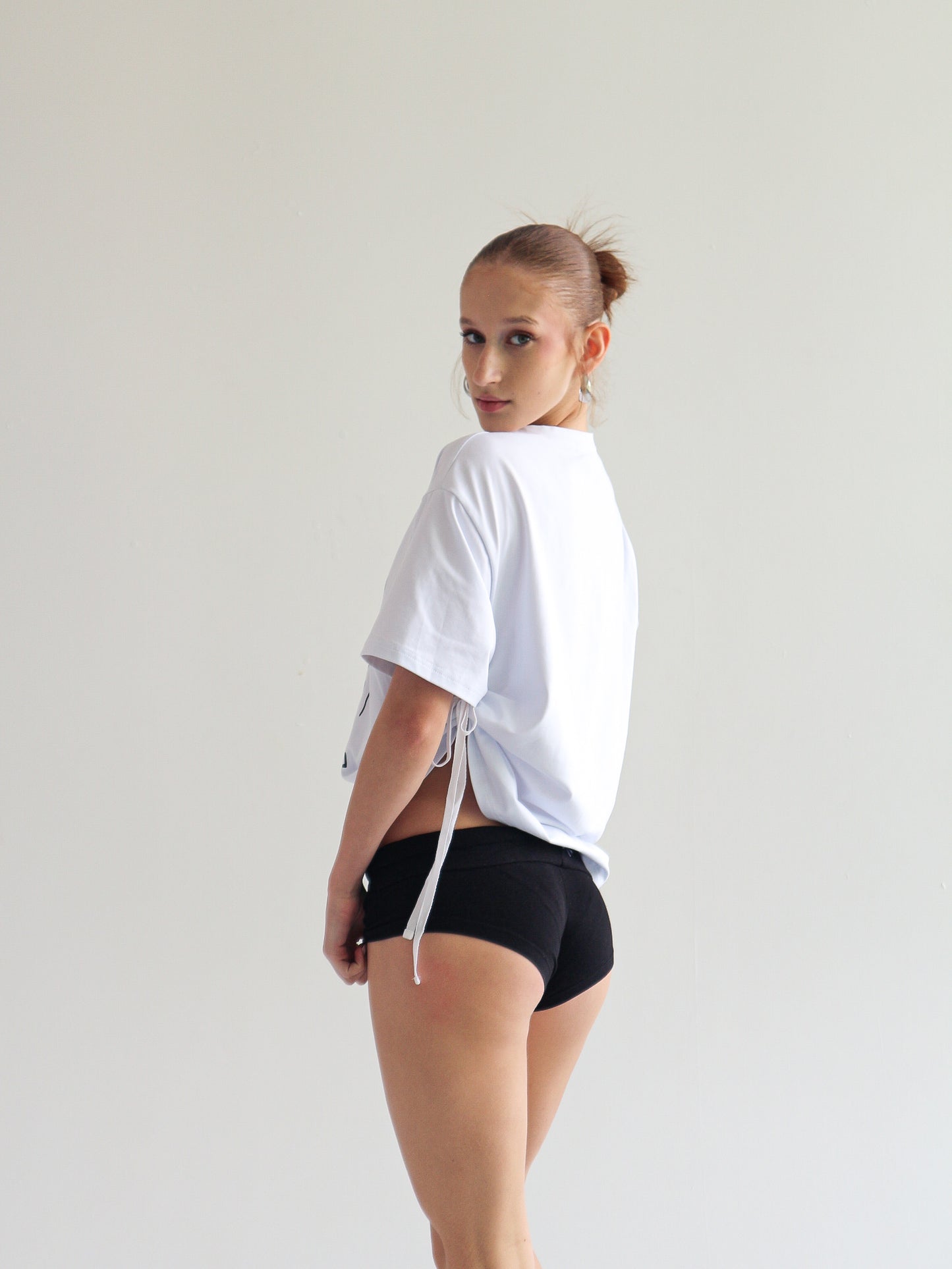 TIE SIDE T-SHIRT | white